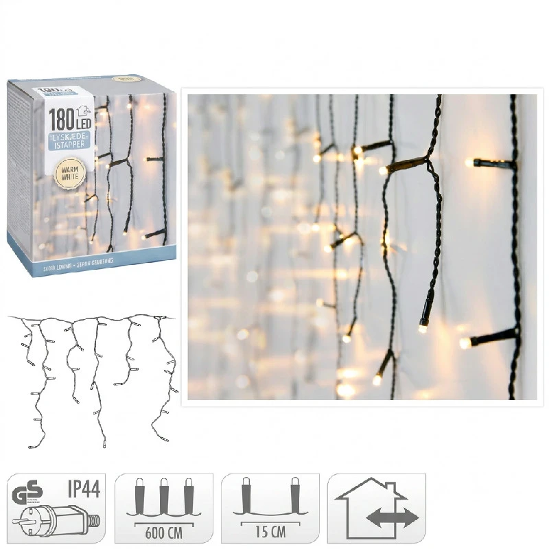Koop LED-Eiszapfen-Lichterkette 180 LEDs 6 Meter 4300230 by Koop color Vit
