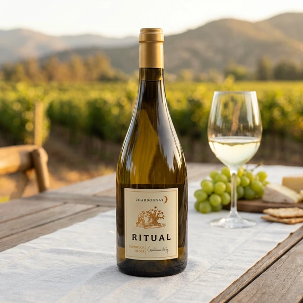 Ritual Chardonnay Supertuga Block 2017 192017 by Veramonte color Vit