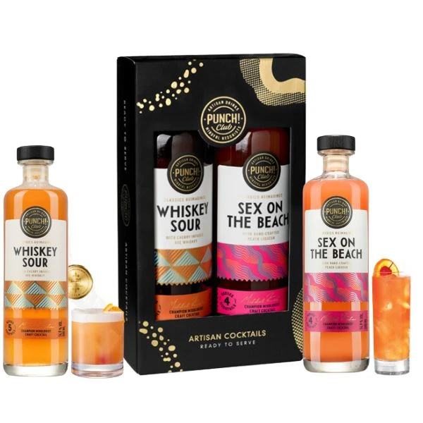 Punch Club Martini Whiskey Sour & Sex On The Beach Geschenkset 2 x FL 1003581 by Punch Club color Svart