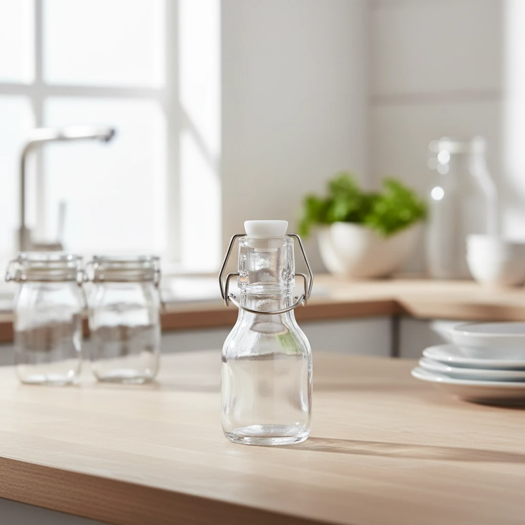 Glasflasche mit Bügelverschluss 250ml CD1001700 by Koop color Helder