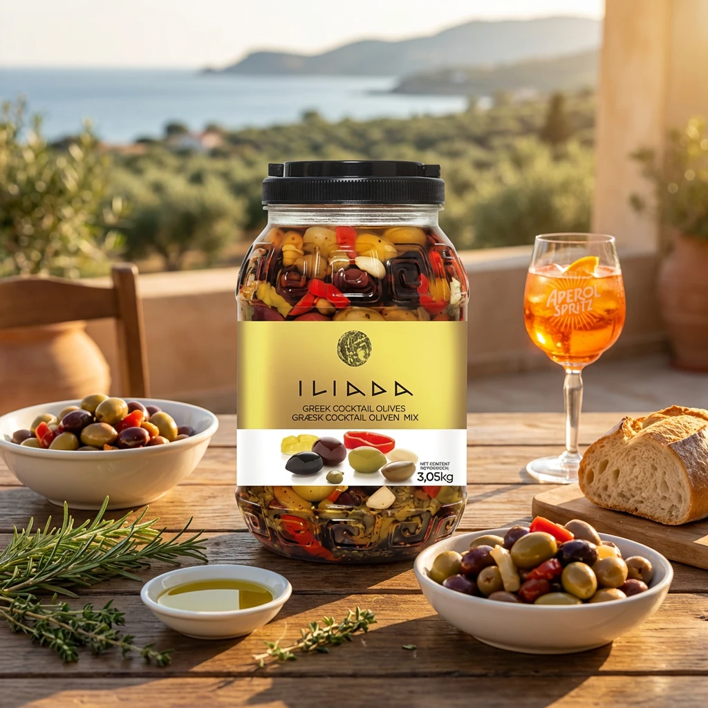 Cocktail Olivenmix ohne Stein BT (3,05 KG) 284561 by Iliada color Svart