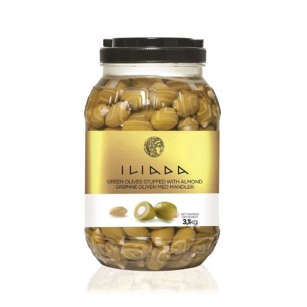 Grüne Oliven mit Mandeln BT (3,1 kg) 276189 by Iliada color Svart