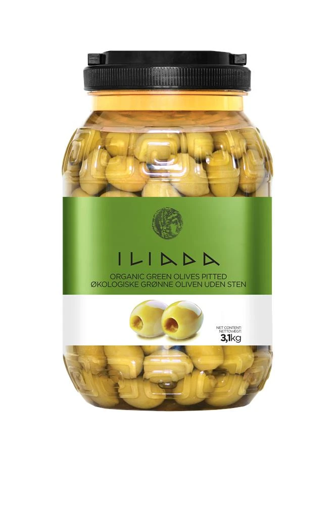 Grüne Oliven ohne Stein in Lake Bio Eimer (3,1 kg) 309433 by Iliada color Svart