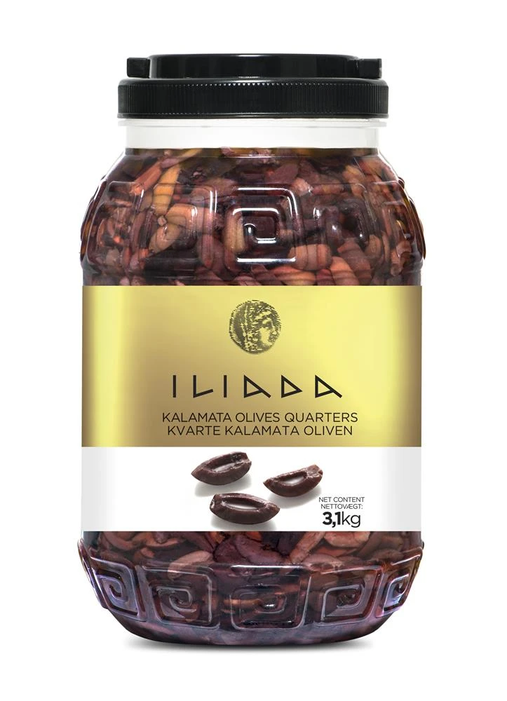 Kalamata-Oliven geviertelt BT (3,1 kg) 292115 by Iliada color Svart