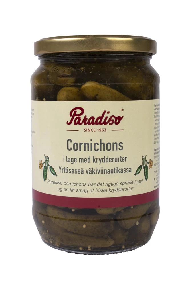 Cornichons im Glas (670 g) 179221 by PARADISO color Svart