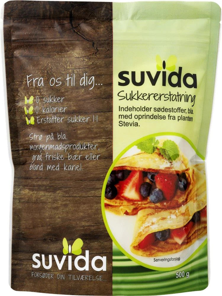 Zuckerersatz mit Stevia DS (500 G) 232238 by Suvida color Svart
