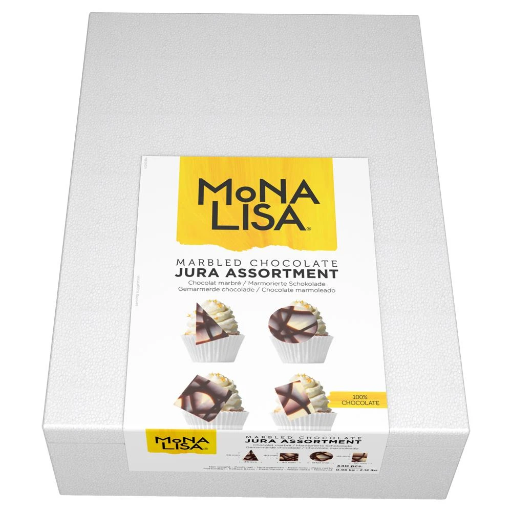 Jura Marbled Dekorschokolade 340 Stk. (962 g) 280879 by Mona Lisa color Svart