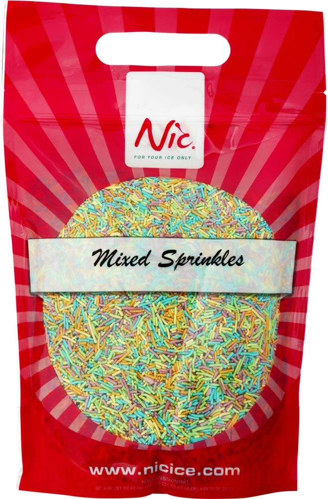 Bunte Zuckerstreusel 1 kg 95968 by NIC color Svart