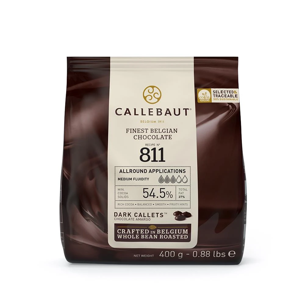 Dunkle Schokoladenkuvertüre 54,5% PS (400 g) 307721 by Barry Callebaut color Svart