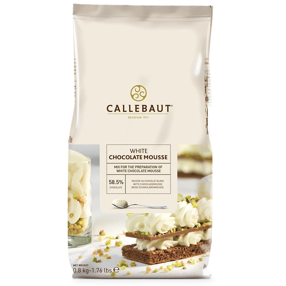 Weiße Schokoladenmousse Pulver (800 g) 88868 by Barry Callebaut color Svart