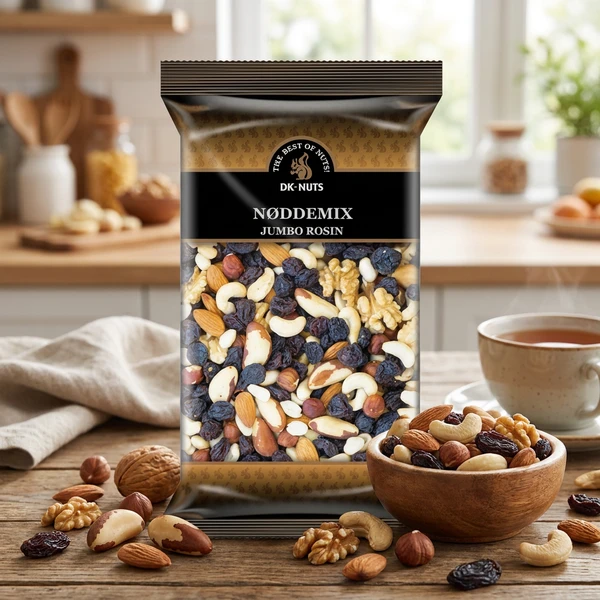 Nussmix mit Jumbo-Rosinen 1 kg 249990 by DK Nuts color Svart