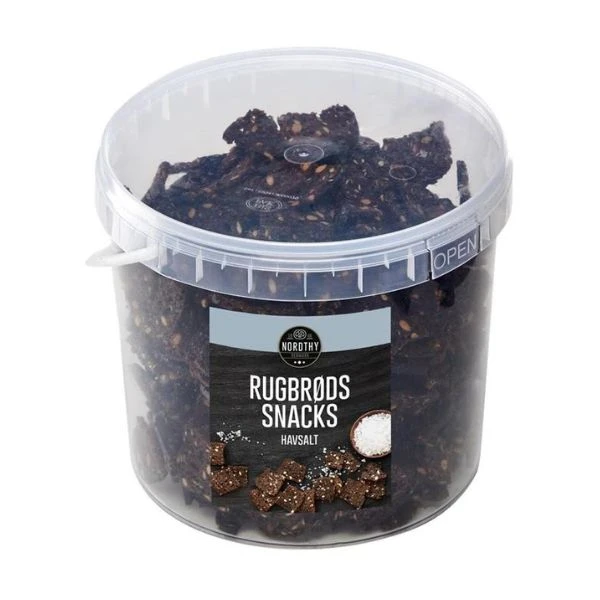Roggenbrot-Snacks Meersalz Dose (650 g) 278620 by Northy Bisquits color Svart