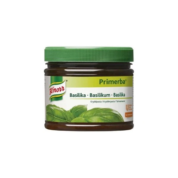 Basilikum Würzpaste Glas (340 g) 26589 by KNORR color Svart