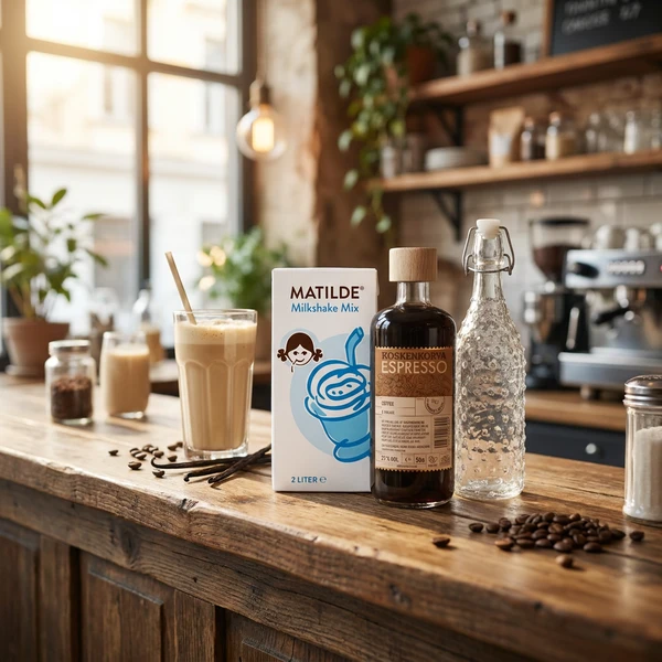Vanilla Coffee Milkshake Shaked Shot - ShotsPaket shaketshot3 by Barlife color Svart