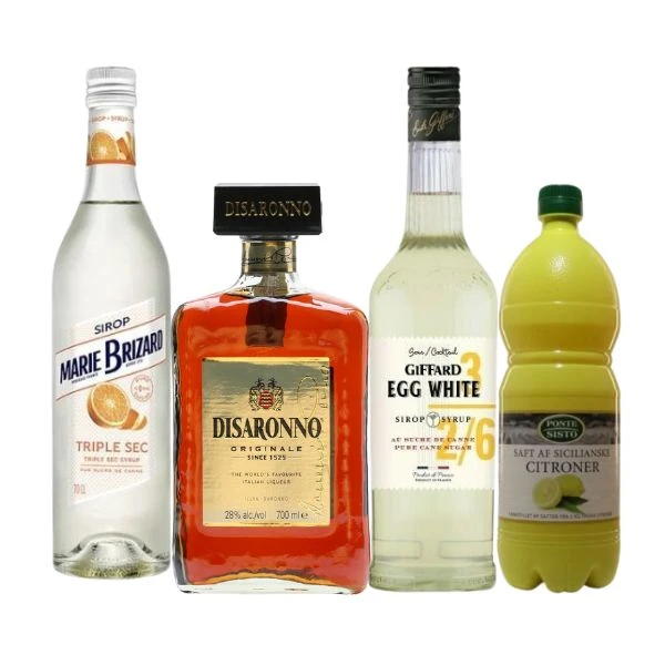 Amaretto Orange Sour - Cocktail-Set Barlifepakke92 by Barlife color Svart
