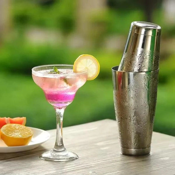 Boston Shaker 600 ml/800 ml aus Edelstahl CG-80B1 by Barlife color Svart