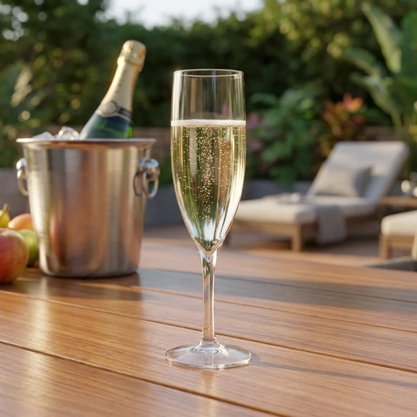 Champagnerglas Light Frosted 18 cl – Polycarbonat 300118 by GLASS4EVER color Helder