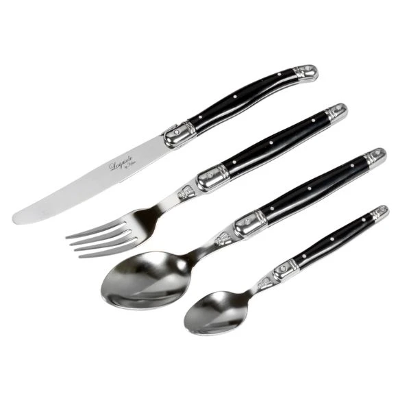 Laguiole By Hâws Besteckset 24-teilig Schwarz ABS 30-LG0151BK by Laguiole By Hâws color Svart