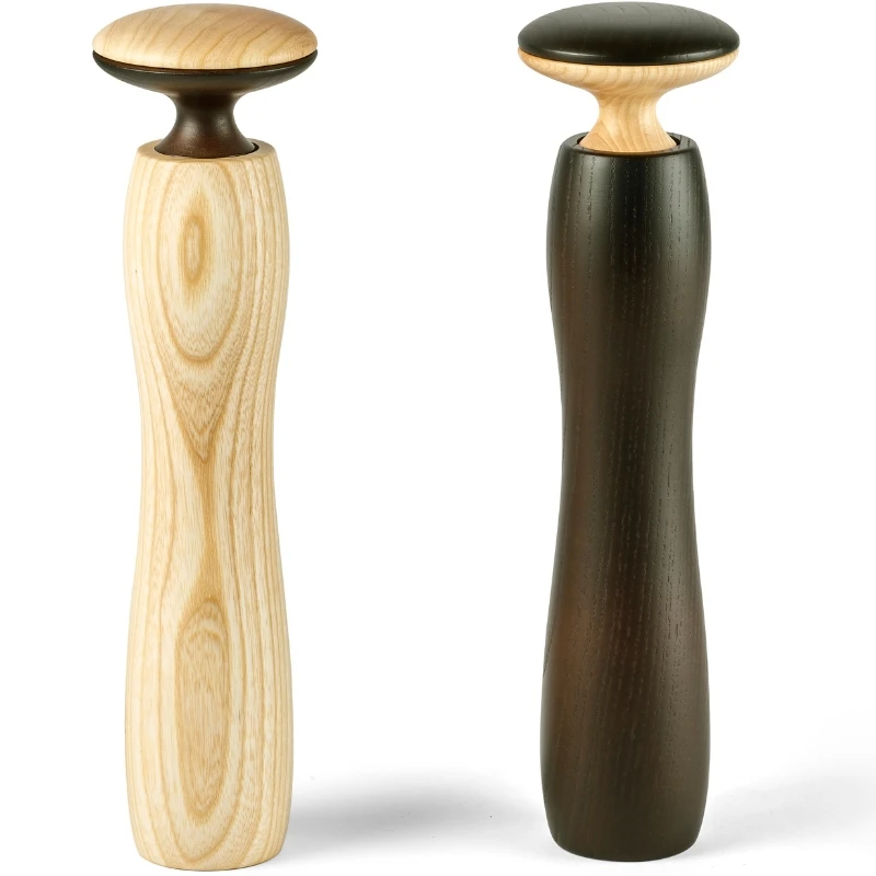 HERCULES Salz- und Pfeffermühle aus heller Esche – 28,5 cm, Ø 7,5 cm LESPNL by Legnoart color Svart