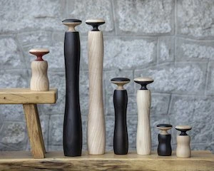 HERCULES Salz- & Pfeffermühlen-Set, 2-tlg. Esche 11,5 cm LESPCO by Legnoart color Svart