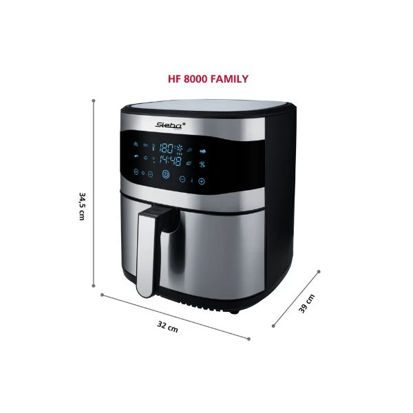 Steba Heißluftfritteuse Family 8 L Timer 80-200°C STHF8000FAMILY by Steba color Svart