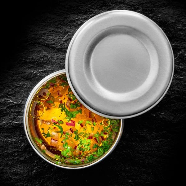 Lurch Dressingdose / Snackbox aus Edelstahl Ø 56x48 mm LU240939 by LURch color Svart