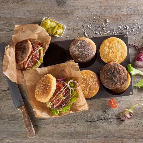 Lurch Flexiform Burger Buns 6er Ø10 cm LU85081 by LURch color Svart