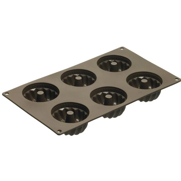 Lurch FlexiForm Mini-Gugelhupfform, 6er LU85029 by LURch color Svart