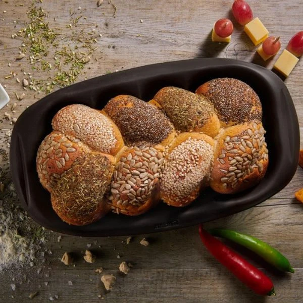 Lurch Flexiform Brot- und Kuchenform „Zopf“ LU85039 by LURch color Svart