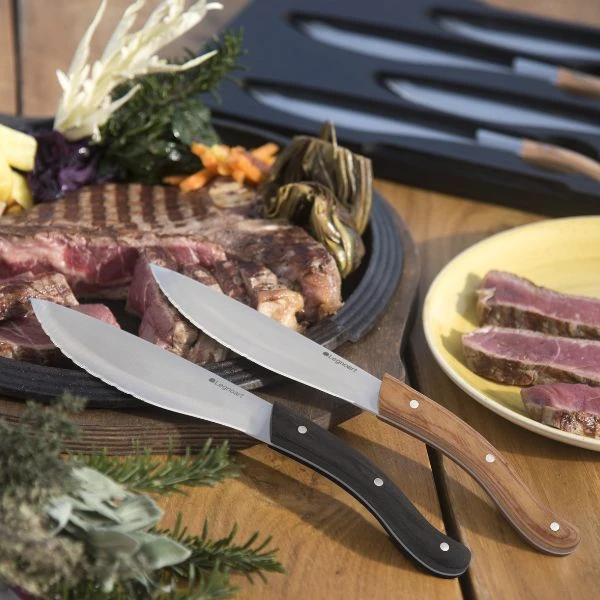 Legnoart TOMAHAWK Steakmesser-Set – 4-tlg. – dunkler Griff LESK200D by Legnoart color Svart