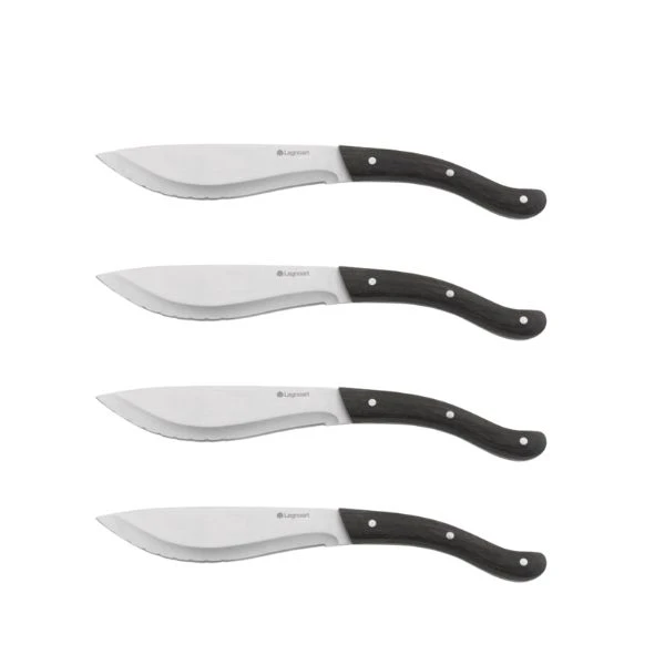 Legnoart TOMAHAWK Steakmesser-Set – 4-tlg. – dunkler Griff LESK200D by Legnoart color Svart