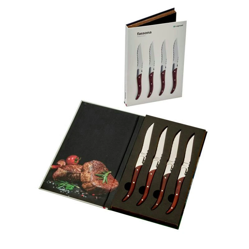Legnoart FASSONA Steakmesser 4er-Set LESK51 by Legnoart color Svart