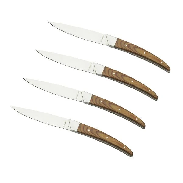 Legnoart PORTERHOUSE Steakmesser-Set (4-tlg.), heller Griff LESK7B by Legnoart color Svart