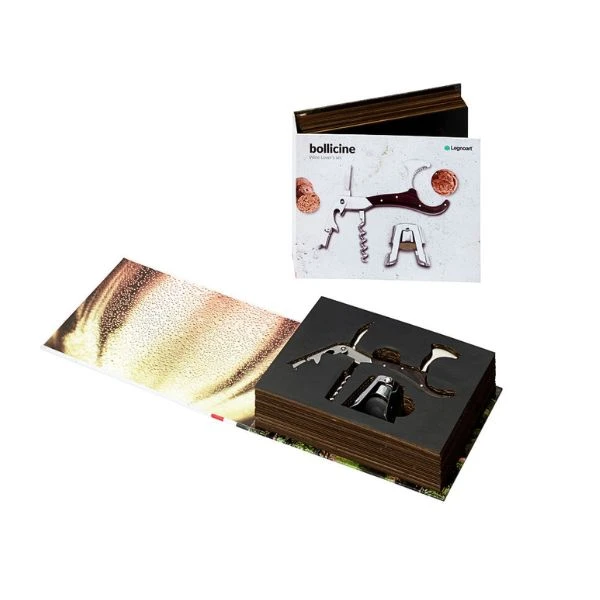Legnoart BOLLICINE Wein- und Champagner-Set 4-in-1 LEGS2 by Legnoart color Svart