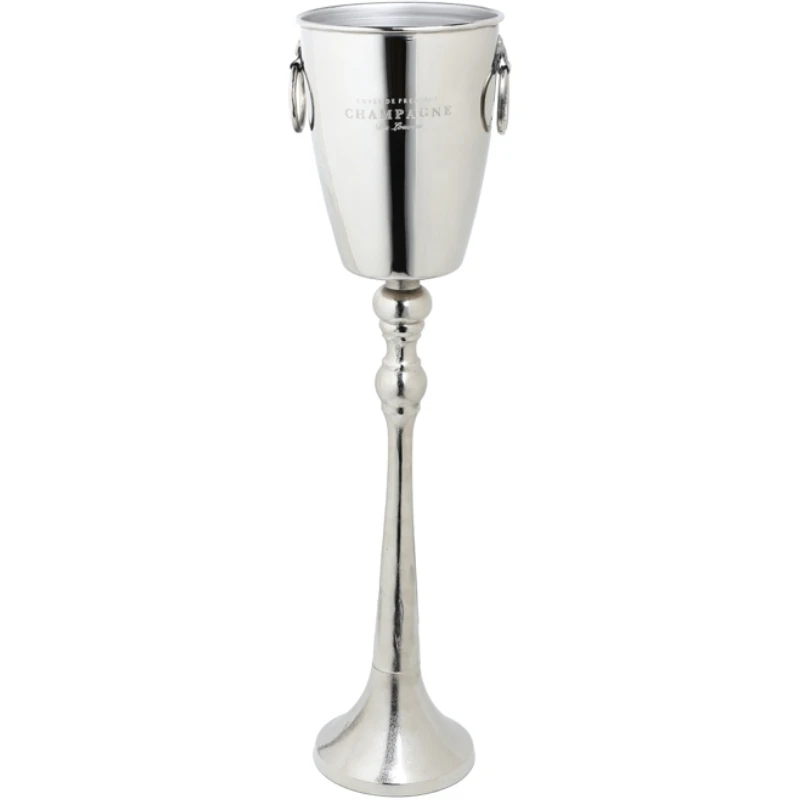 Eleganter Champagnerkühler mit Ständer 40849 by Drink color Svart