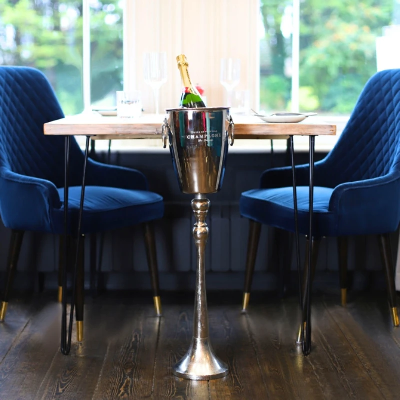 Eleganter Champagnerkühler mit Ständer 40849 by Drink color Svart