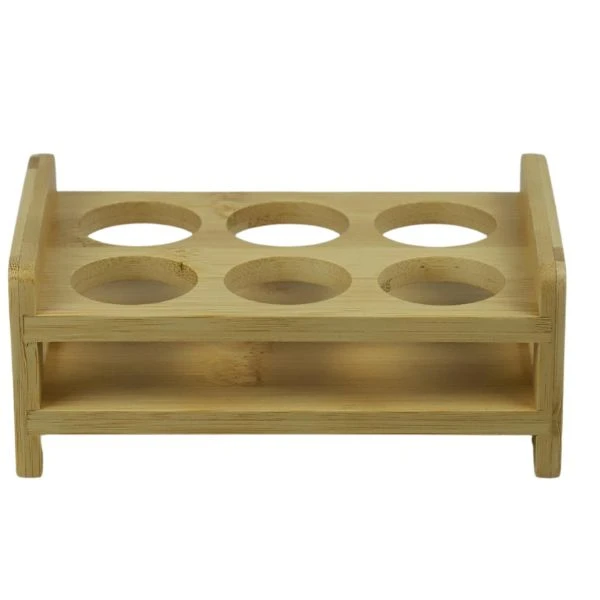 Schnapsglashalter aus Holz für 6 Gläser 36297 by Drink color Bruin
