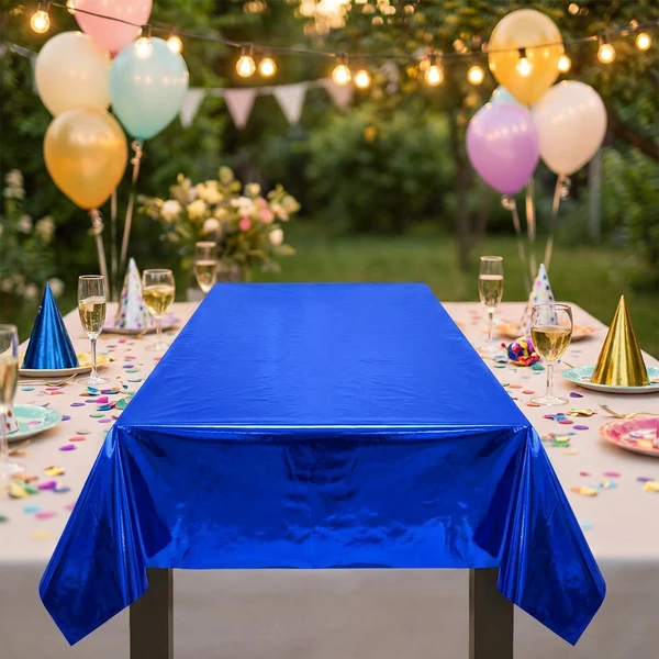 Folientischdecke Metallic-Blau, 137 x 183 cm SH-OFMN by Godan color Svart
