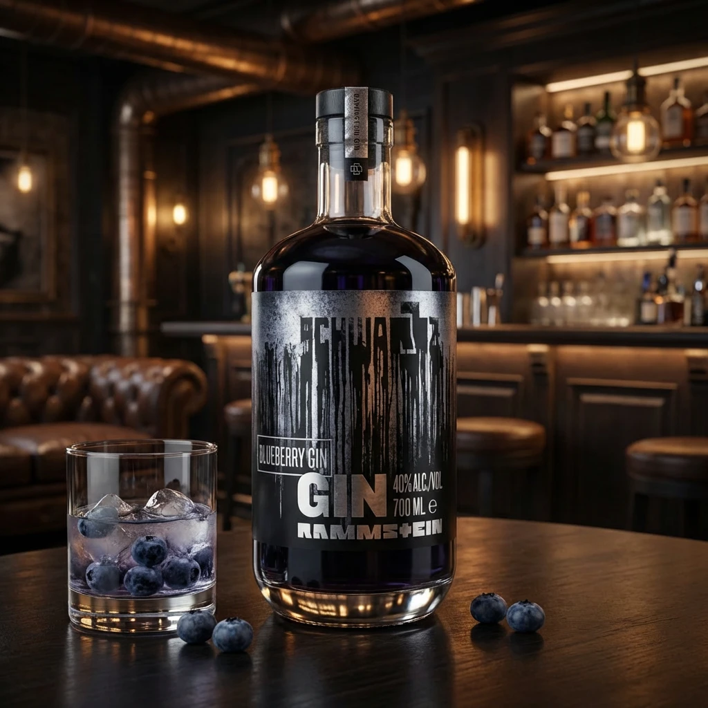 Rammstein Blueberry Schwarz Gin FL 70 RAMM80 by RAMMSTEIN color Svart