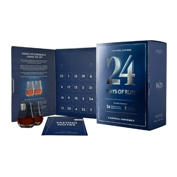 24 Tage Rumkalender Blue Edition 24x2cl JUL110 by 1423 color Svart