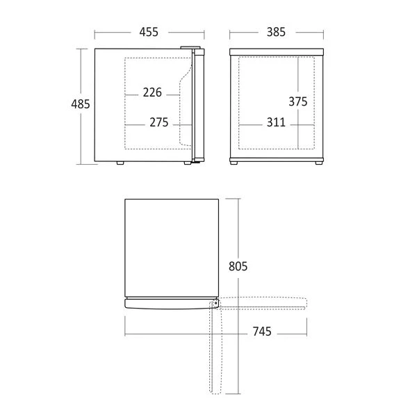Minibar - MB 32 BE - Scandomestic 43311510000MB32BE by Scandomestic color Svart