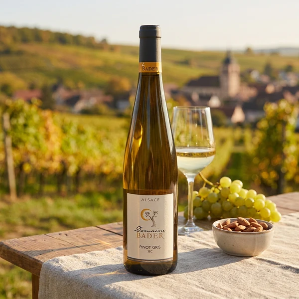 Domaine Bader Alsace Pinot Gris 2021 505121 by Domaine Bader color Svart