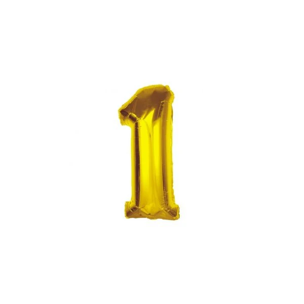 Folienballon Smart Zahl 1 Gold 92 cm CH-S9Z1 by Godan color Svart