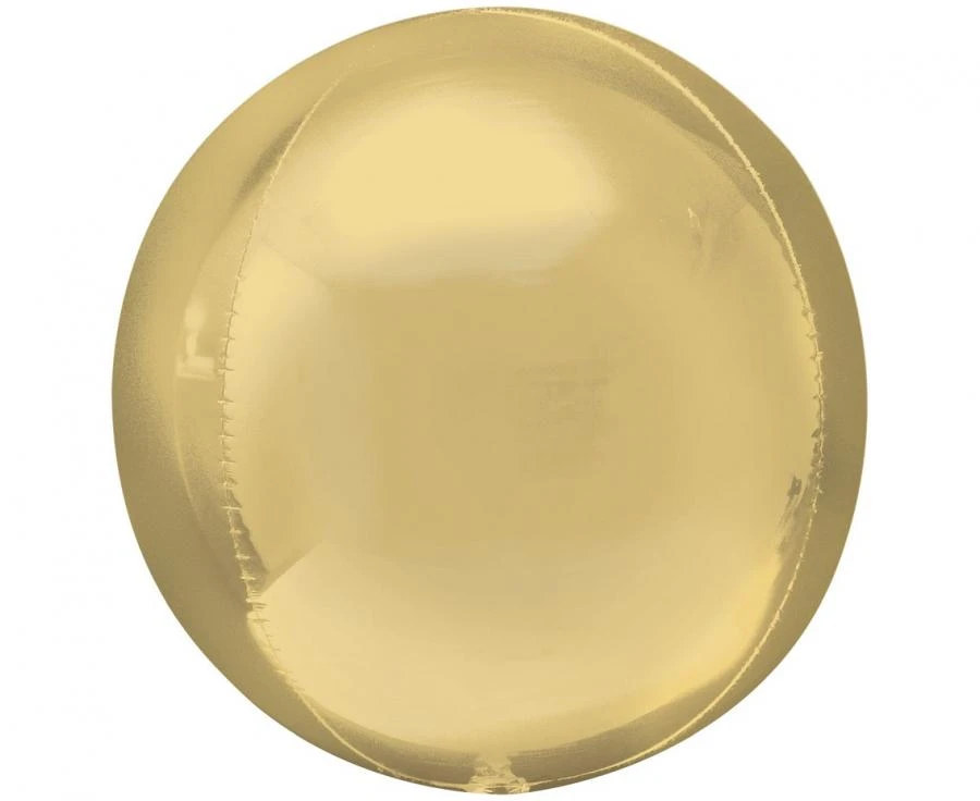 ORBZ Folienballon - Kugelform Weiß & Gold 1 Stk. 4186901 by Godan color Svart