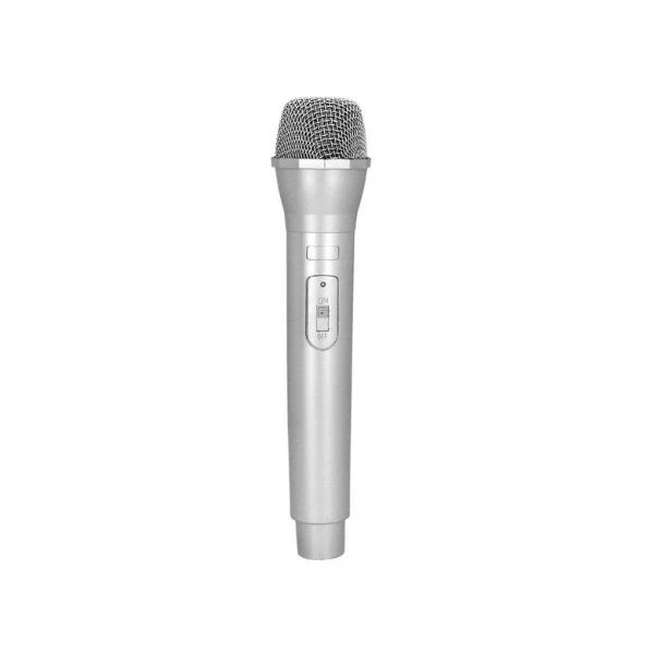 Silbernes Mikrofon 23,5 cm 30846 by Godan color Svart