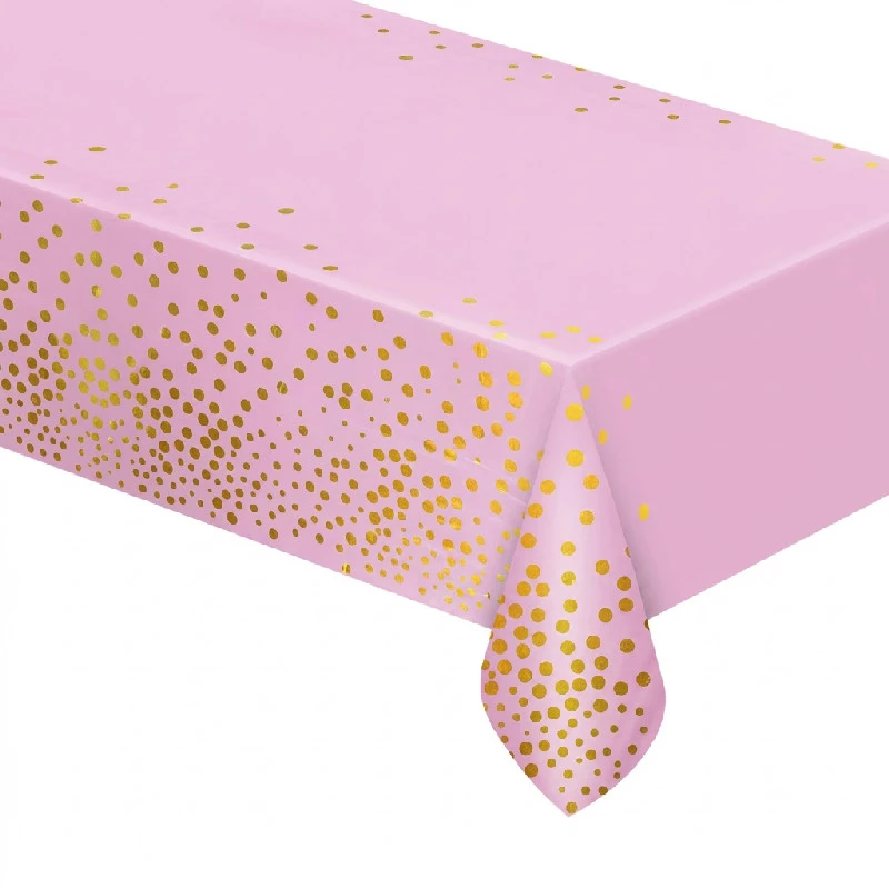 Folientischdecke B&C mit Goldpunkten Rosa 137x183 cm SH-OFGR by Godan color Svart