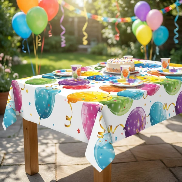 Plastiktischdecke "Funkelnde Ballons" 120x180 cm 88151 by Godan color Svart