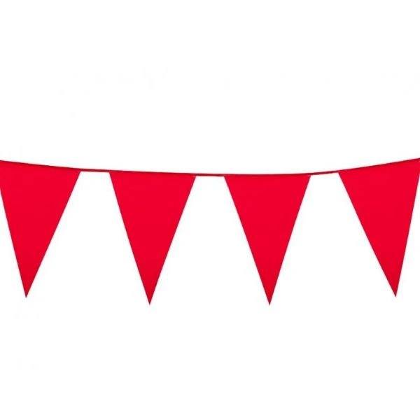Wimpelkette rot (30x20 cm) 10 m 74752 by Godan color Svart