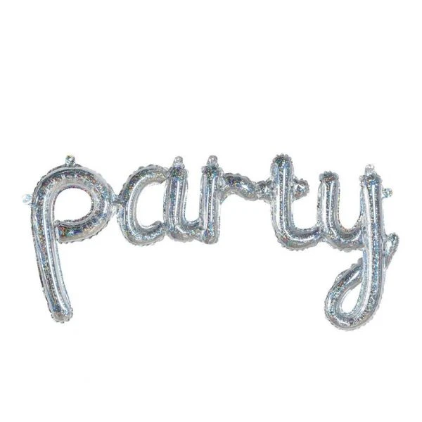 Folienballon mit Schriftzug "Party" holografisch 45" BN-APAR by Godan color Svart
