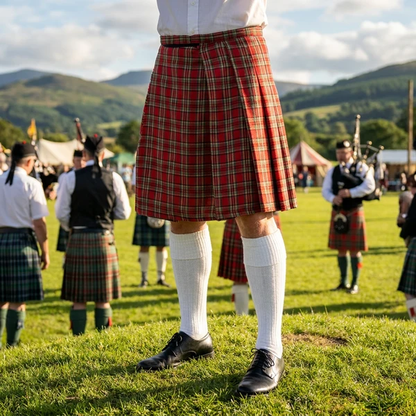 Schottenkilt Mr. Tartan rot 81224 by Godan color Svart